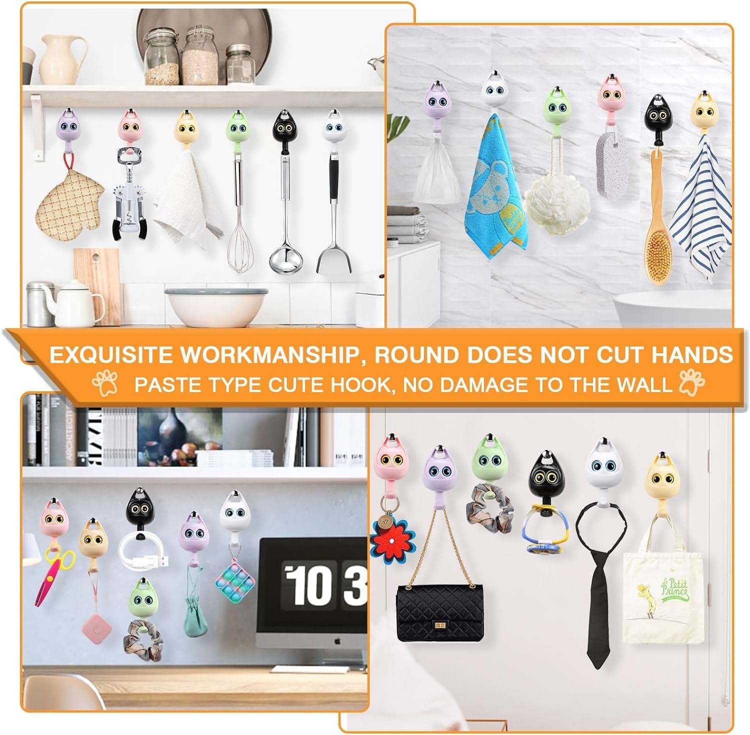 SkyShopy self Adhesive Coat Hook, Wink Cat Key Holder for Wall Cute Cat Hooks, Decorative Wall Hooks for Hanging Key, Towels, Scarf, Hats, Coat, Cloth, Bags, Cute Room Decor (1 Pcs) SkyShopy self Adhesive Coat Hook, Wink Cat Key Holder for Wall Cute Cat Hooks, Decorative Wall Hooks for Hanging Key, Towels, Scarf, Hats, Coat, Cloth, Bags, Cute Room Decor (1 Pcs)